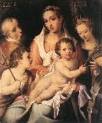 PASSEROTTI, Bartolomeo Holy Family with the Infant St John the Baptist and St Catherine of Alexandria f painting